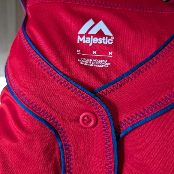 Philadelphia Phillies Majestic Women's Red Short Sleeve Tee - Picture 7 of 8